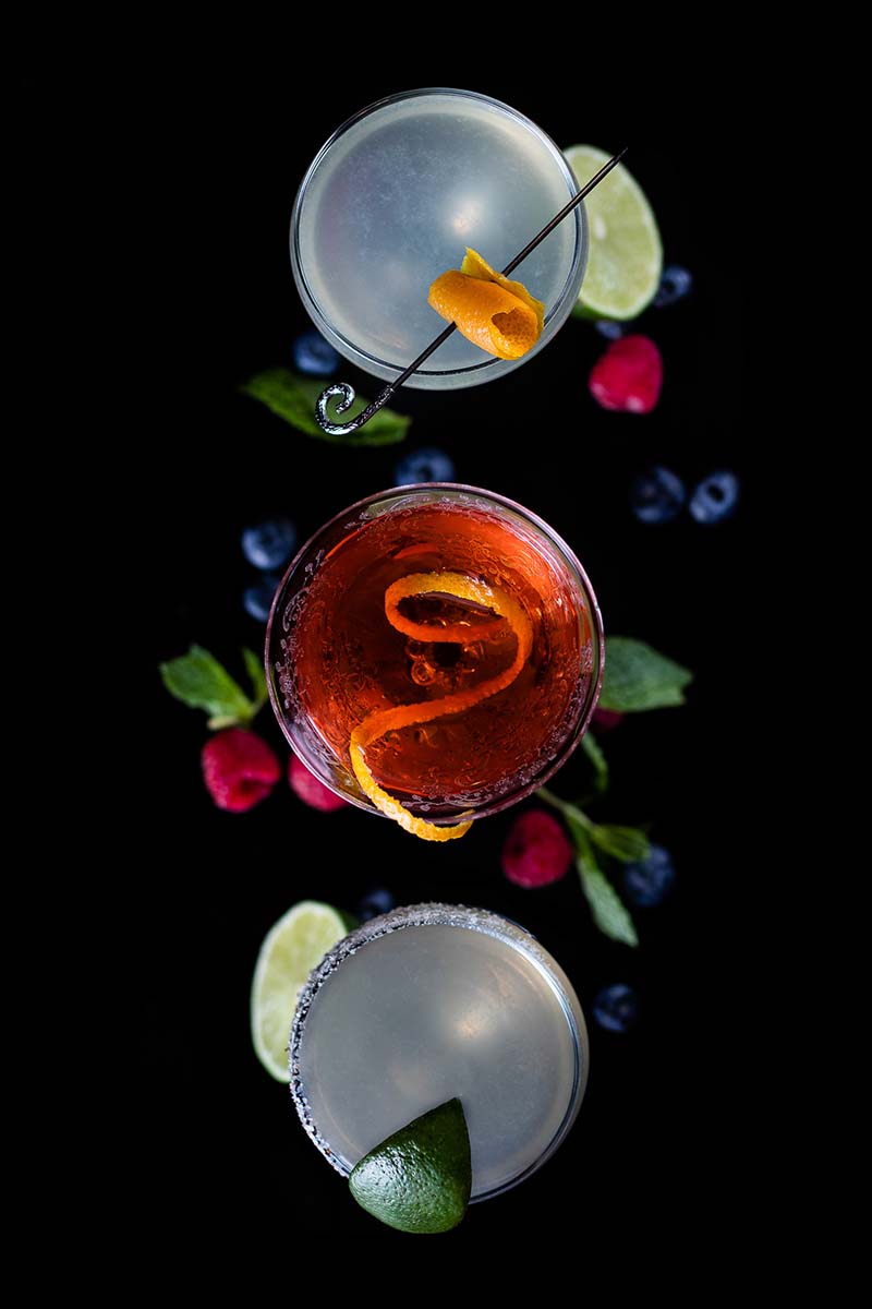Bar 1919 Cocktails in a Row